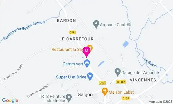 Localisation Restaurant  La Saye