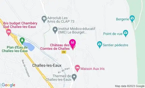 Localisation Restaurant  Château des Comtes de Challes
