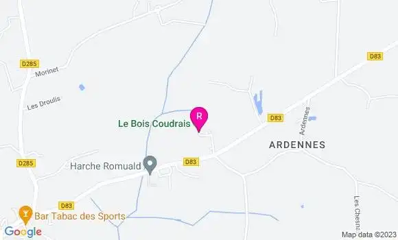 Localisation Restaurant  Le Bois Coudrais