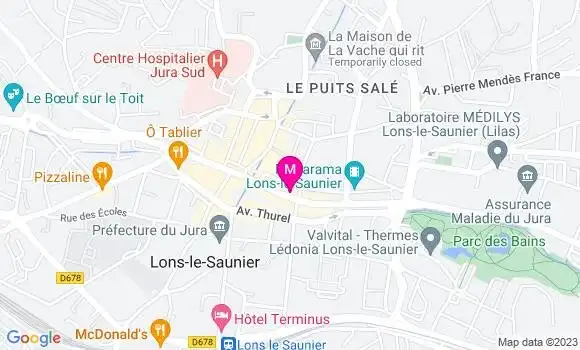 Localisation Brasserie Le Strasbourg