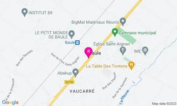 Localisation Restaurant Bar Le Baulois