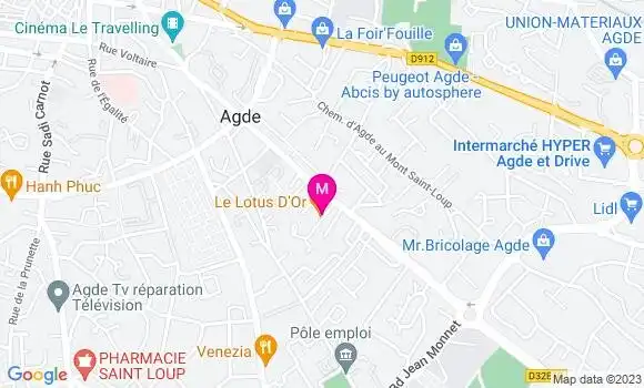 Localisation Restaurant Vietnamien Le Lotus d