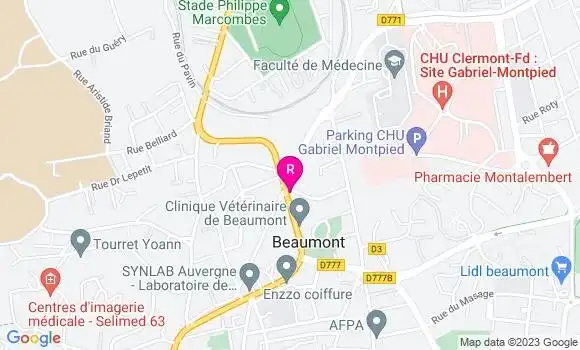 Localisation Restaurant  Le Beau Mont