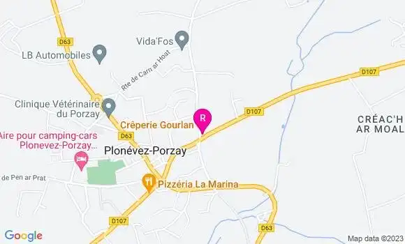 Localisation Crêperie Gourlan