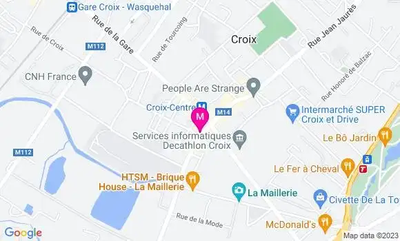 Localisation Restaurant Chinois Le Gourmet de Croix