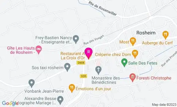 Localisation Restaurant  A la Croix d