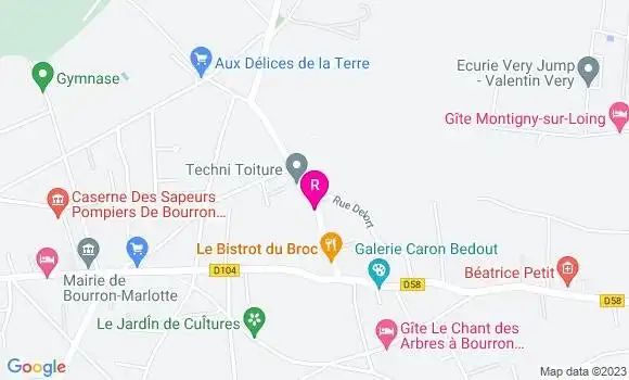 Localisation Restaurant  La Marlotte