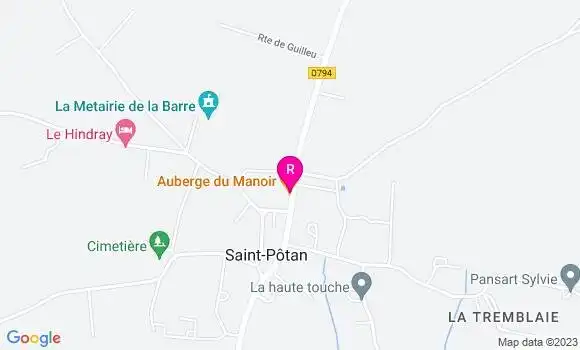 Localisation Auberge du Manoir