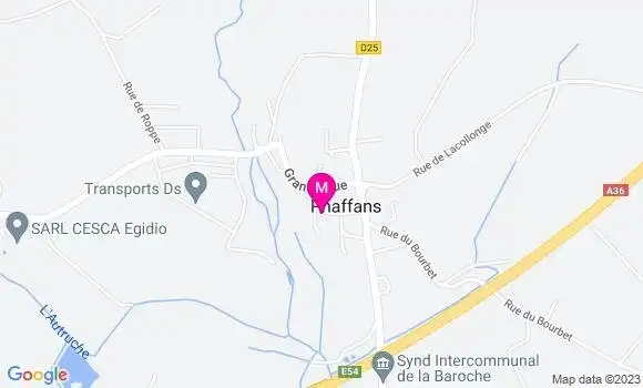 Localisation Auberge de Phaffans