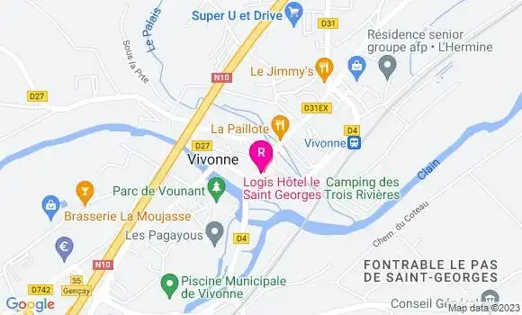 Localisation Pizzeria La Paillote