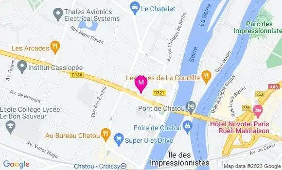 Localisation Restaurant  Les Canotiers