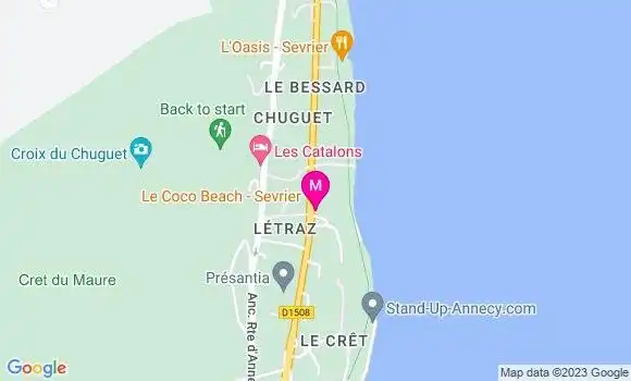 Localisation Pizzeria Le Coco Beach