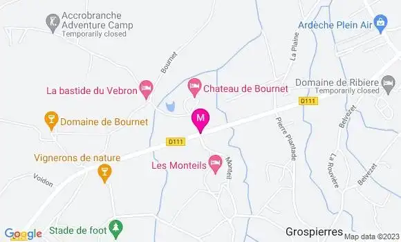 Localisation Restaurant  Le Jardin des Secrets