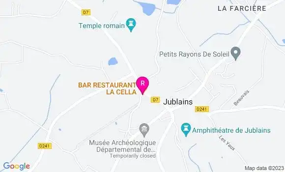 Localisation Restaurant Bar La Cella