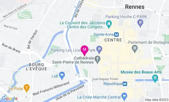 Localisation Crêperie Au Marché des Lices