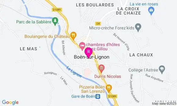Localisation Pizzeria Mac Dowel