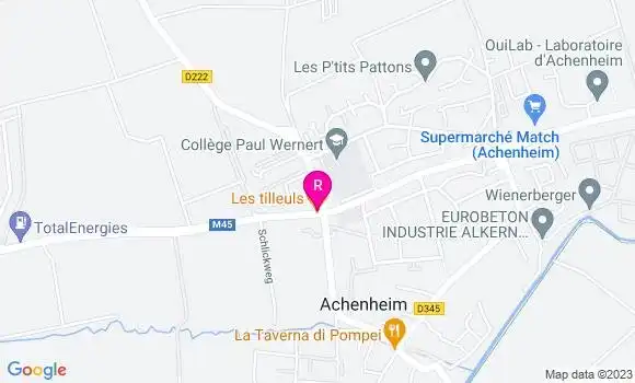 Localisation Restaurant  Les Tilleuls