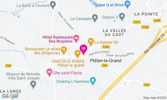 Localisation Crêperie Le Rouable d