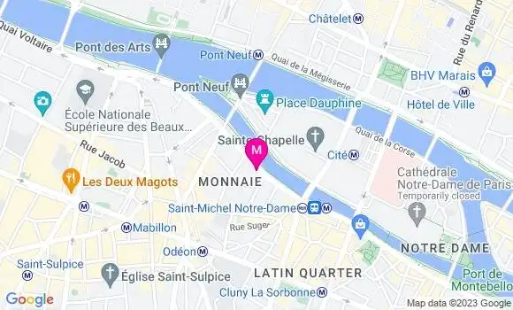 Localisation Bistrot Le Bistro des Augustins