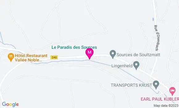 Localisation Restaurant Bar Le Paradis des Sources