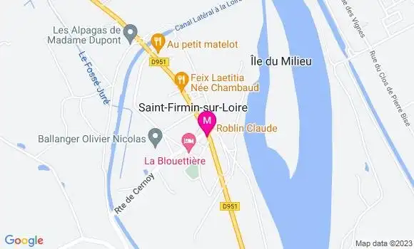 Localisation Restaurant Bar Roblin Claude