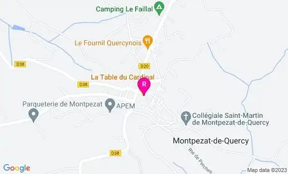 Localisation Restaurant  La Table du Cardinal
