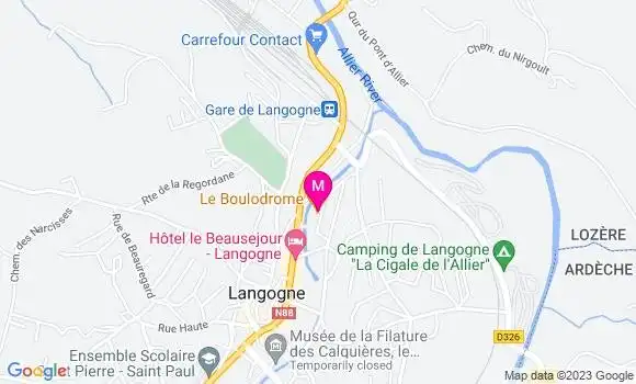 Localisation Restaurant  Le Boulodrome
