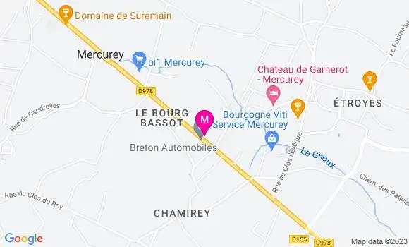 Localisation Restaurant  Le Mercurey