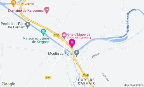 Localisation Auberge du Poher