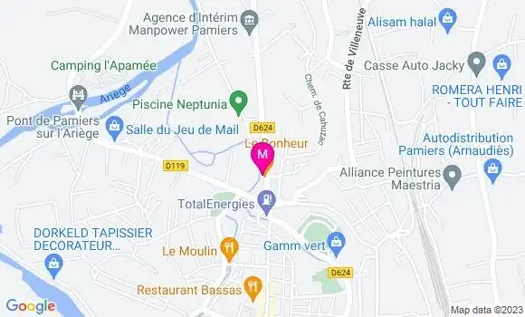Localisation Restaurant Chinois Le Bonheur