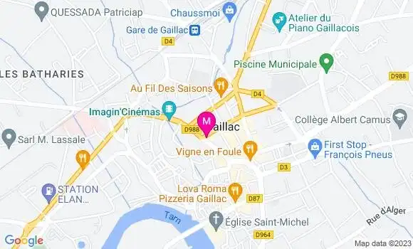 Localisation Restaurant  Le P