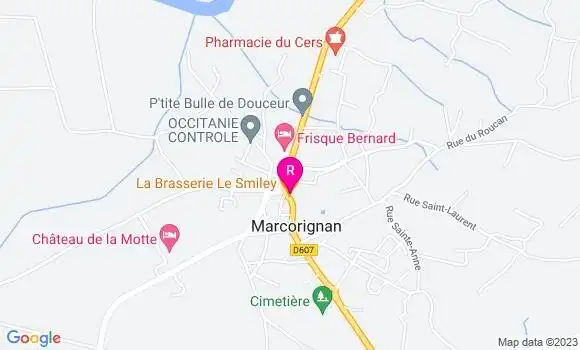 Localisation Brasserie Le Smiley