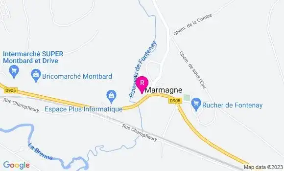Localisation Restaurant  Le Marmagne