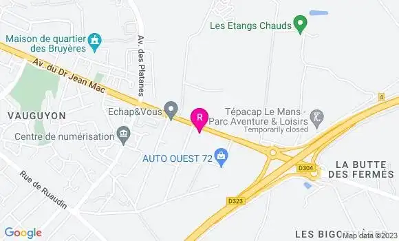 Localisation Restaurant  La Jalousie