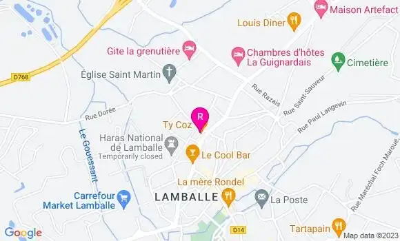 Localisation Crêperie Ty Coz