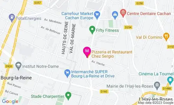 Localisation Pizzeria Chez Sergio
