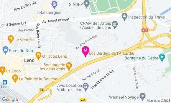 Localisation Restaurant  Les Jardins de l