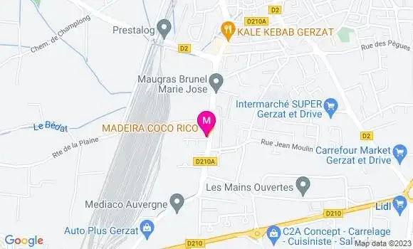 Localisation Restaurant Bar La Luminerie