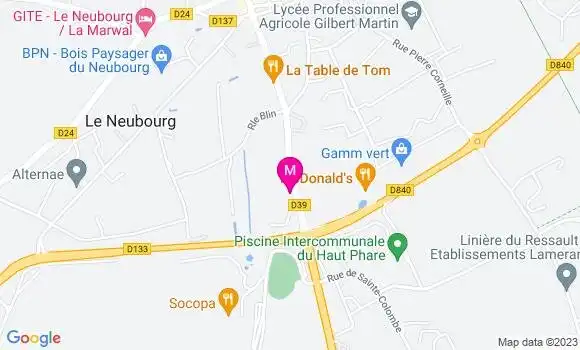 Localisation Restaurant  La Clé des Champs