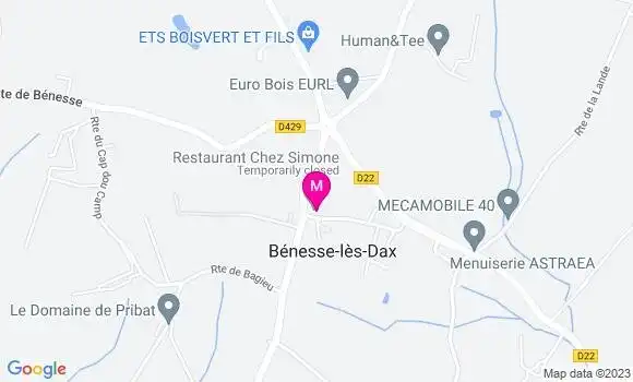 Localisation Restaurant  Chez Simone
