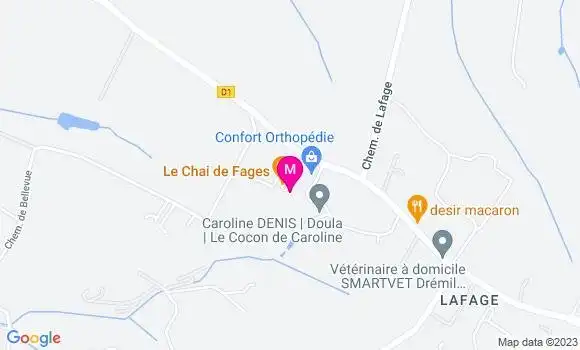 Localisation Restaurant  Le Chai de Fages