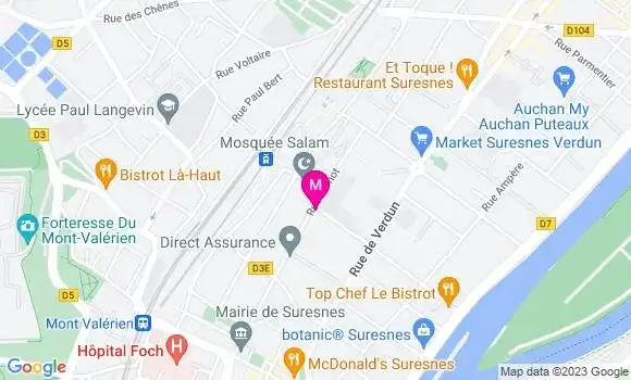 Localisation Café Le Relais Carnot