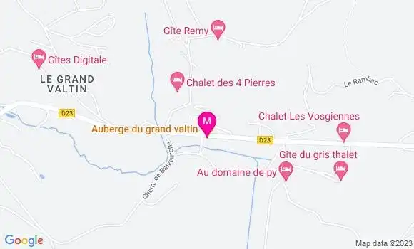 Localisation Auberge du Grand Valtin
