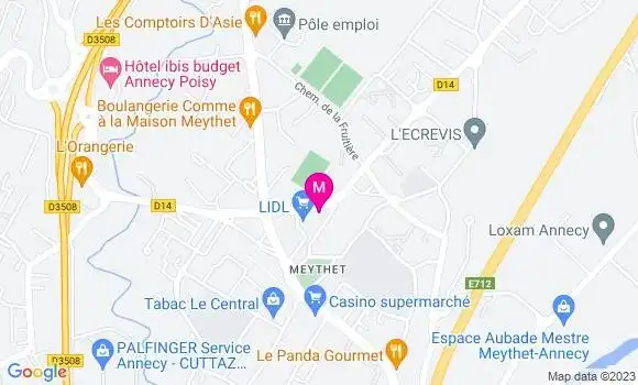 Localisation Restaurant  Le Quart de Cercle