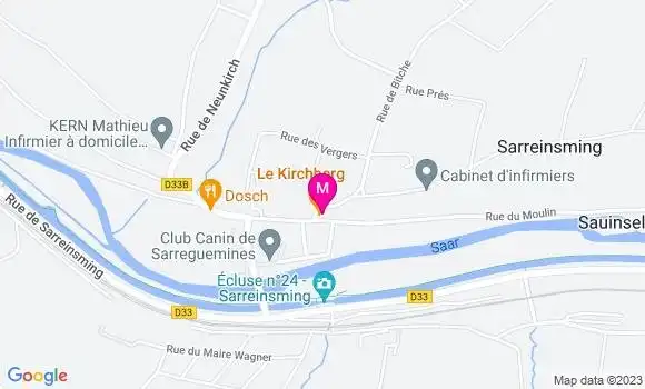 Localisation Restaurant  Le Kirchberg