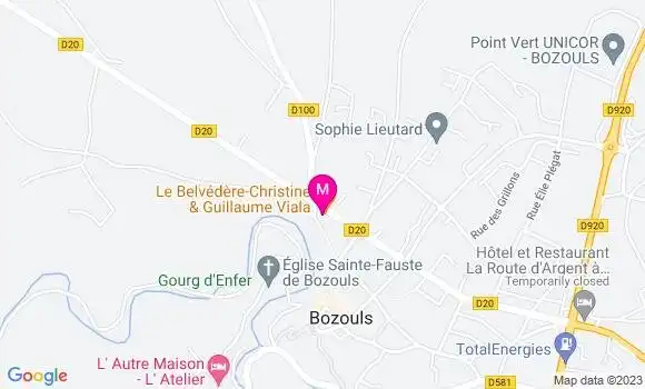 Localisation Restaurant  Le Belvédère