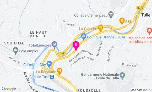 Localisation Restaurant Bar Le Tullois