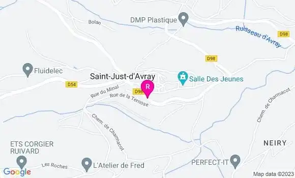 Localisation Auberge de la Boucle
