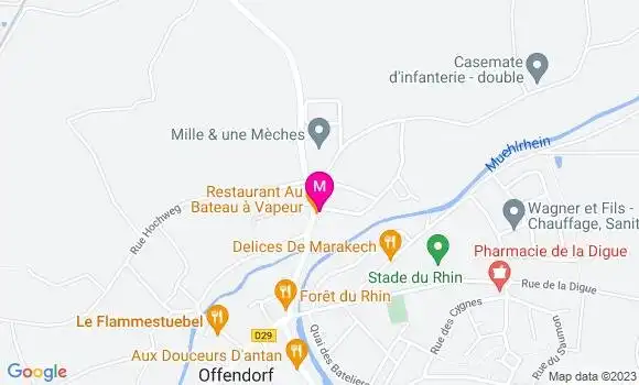 Localisation Restaurant  Au Bateau à Vapeur