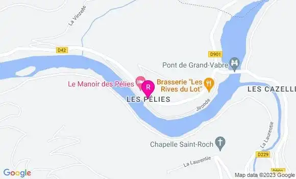 Localisation Restaurant  Les Rives du Lot
